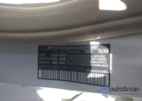 2010 Mercedes-Benz C 300 Luxury 4Matic/Sport 4Matic из США, поврежденный, VIN WDDGF8BB3AR102499